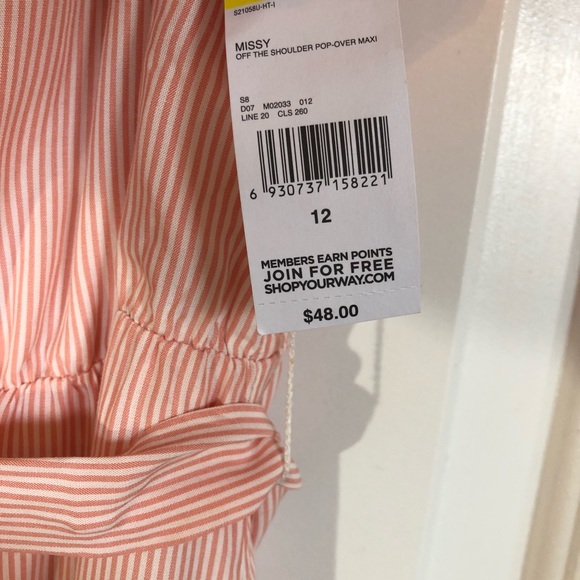 NWT SIZE 12 & 14 PINK AND WHITE MAXI DRESS - Picture 3 of 8